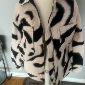 Joie Black and Cream Teddy Jacket